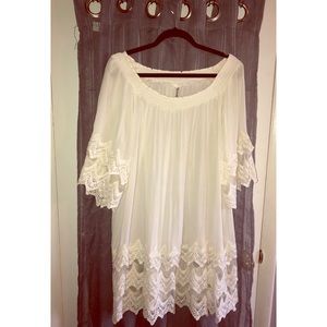 Vintage white long top or dress.
